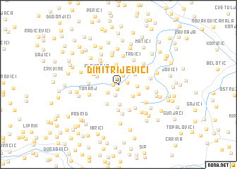 map of Dimitrijevići