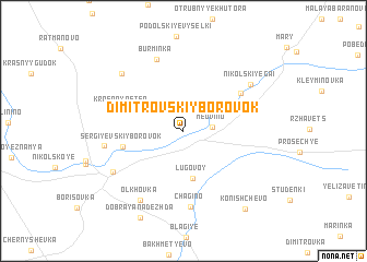 map of Dimitrovskiy Borovok