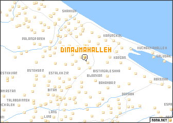 map of Dīnaj Maḩalleh