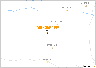map of Dinka Degeis