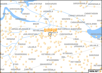 map of Dīnpur