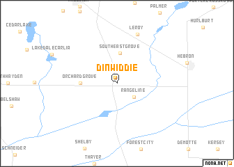 map of Dinwiddie