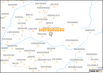 map of Diorodougou