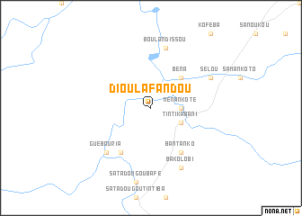 map of Dioulafandou