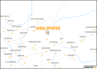map of Dioulafondo