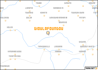 map of Dioulafoundou