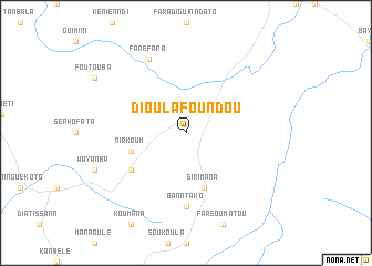 map of Dioulafoundou