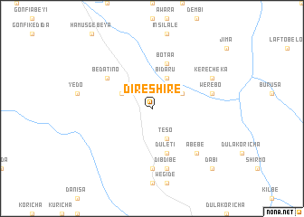 map of Dirē Shirē