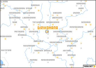 map of Dirikomana