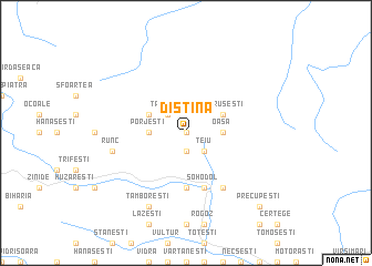 map of Diştină