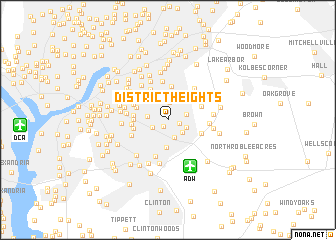 map of District Heights