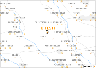 map of Diţeşti
