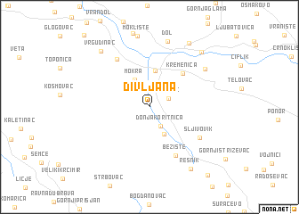 map of Divljana