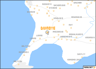 map of Divnoye