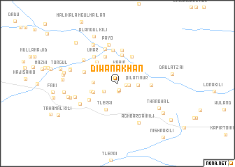 map of Diwāna Khān