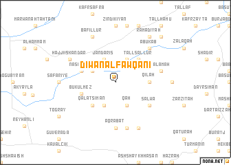 map of Dīwān al Fawqānī