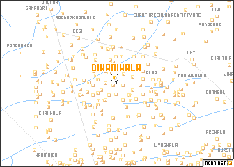 map of Dīwānīwāla