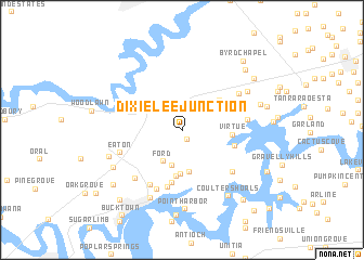 map of Dixie Lee Junction