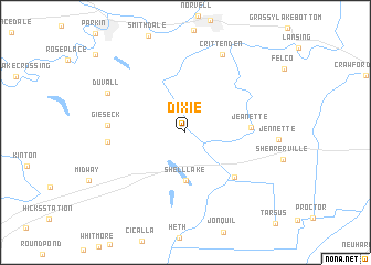 map of Dixie