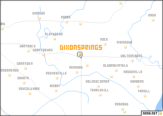 map of Dixon Springs