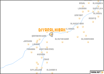 map of Diyār al Ḩibāk