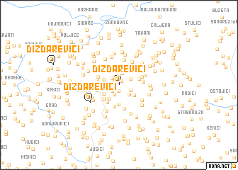 map of Dizdareviči