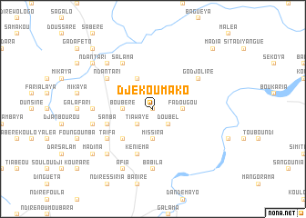 map of Djékoumako