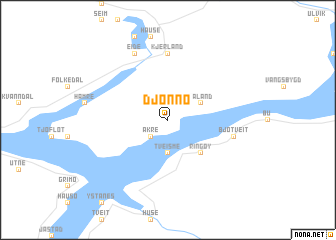 map of Djønno