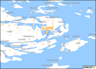 map of Djurö