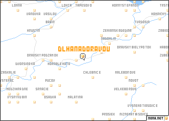 map of Dlhá nad Oravou