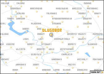 map of Długobór