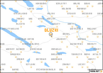 map of Dłużki