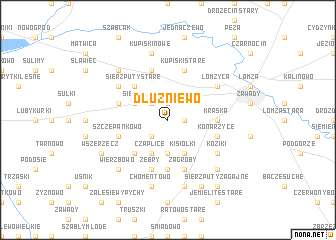 map of Dłużniewo
