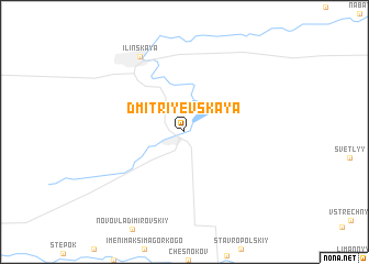 map of Dmitriyevskaya