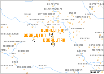 map of Do Balūţān