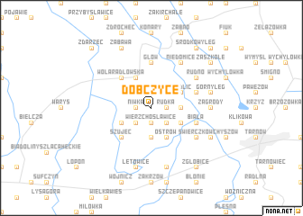 map of Dobczyce