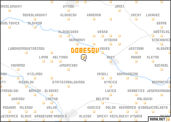 map of Dobešov