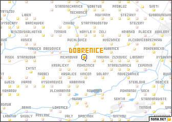 map of Dobřenice