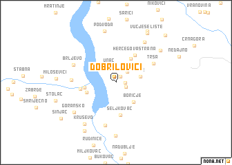 map of Dobrilovići