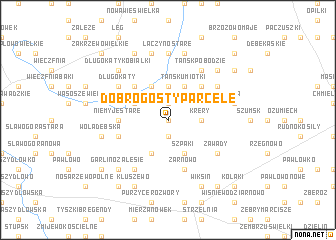 map of Dobrogosty Parcele