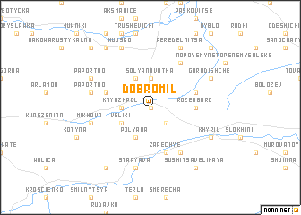 map of Dobromilʼ