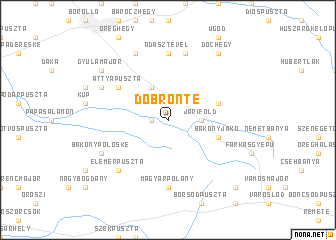 map of Döbrönte
