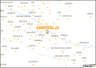 map of Dobro Polje