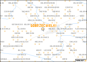 map of Dobrzec Wielki