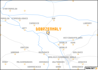 map of Dobrzeń Mały