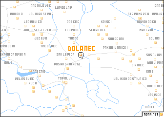 map of Dolanec