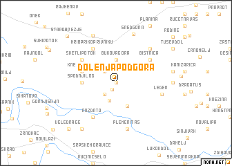 map of Dolenja Podgora
