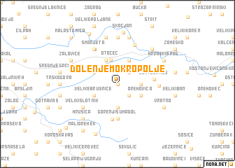map of Dolenje Mokro Polje