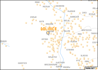 map of Dolinice