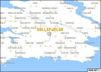 map of Døllefjelde